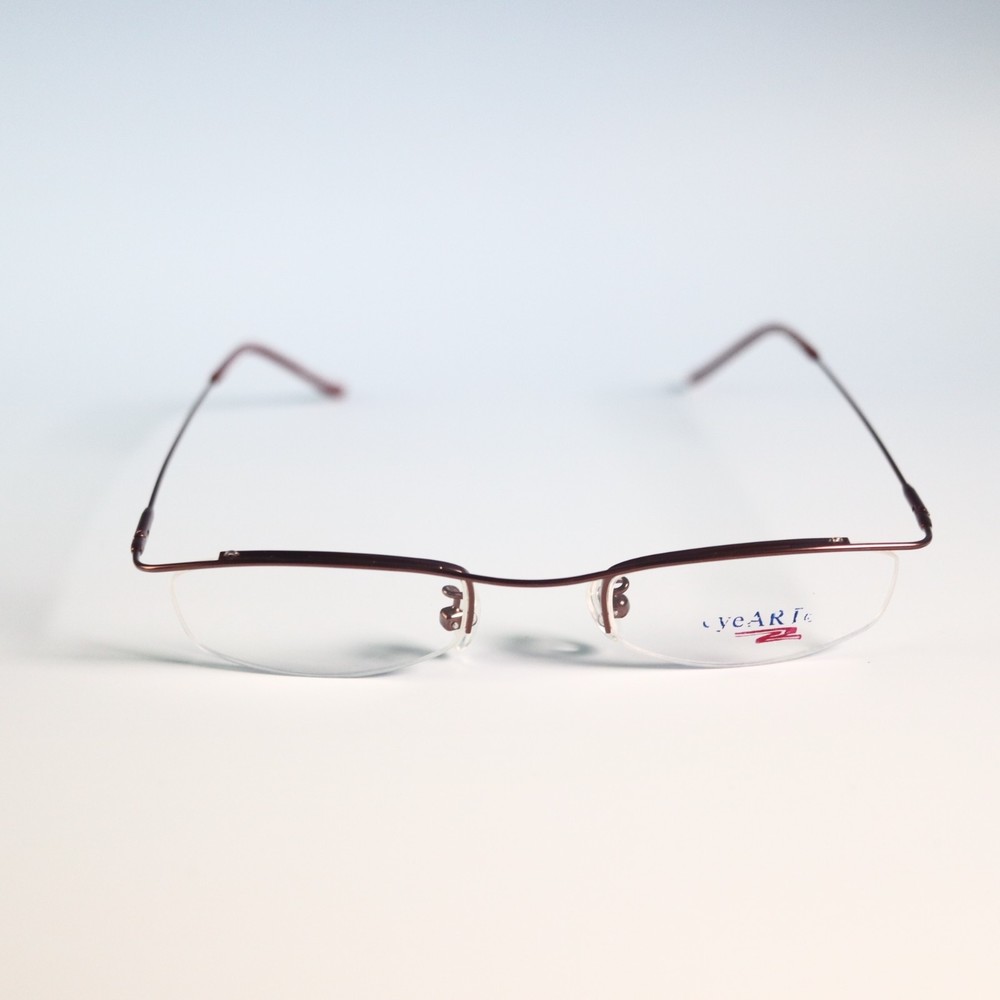 eyeART TASHA M. RED 46-18-140 slim browline half frame eyeglasses  N6